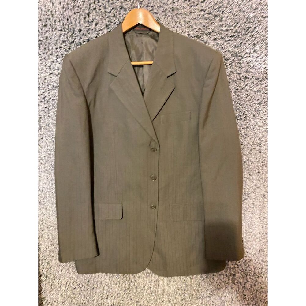 Luigi Balini Men's Green Tuxedo Suit Jacket Size 44L Formal Long